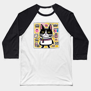 Cat Mom Baseball T-Shirt